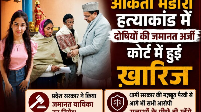 अंकिता भंडारी हत्याकांड में आरोपियों को फिर झटका, सभी की जमानत याचिकाएं खारिज